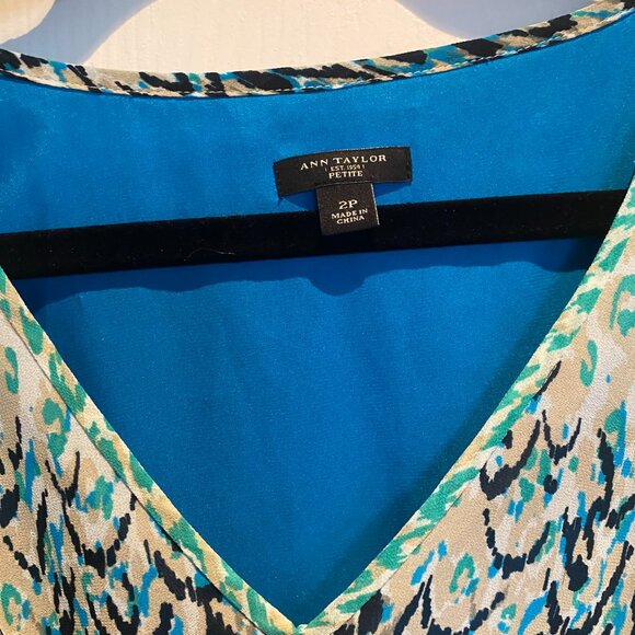 Ann Taylor Petite Sleeveless V-Neck Dress – Size 2P - Picture 3 of 4